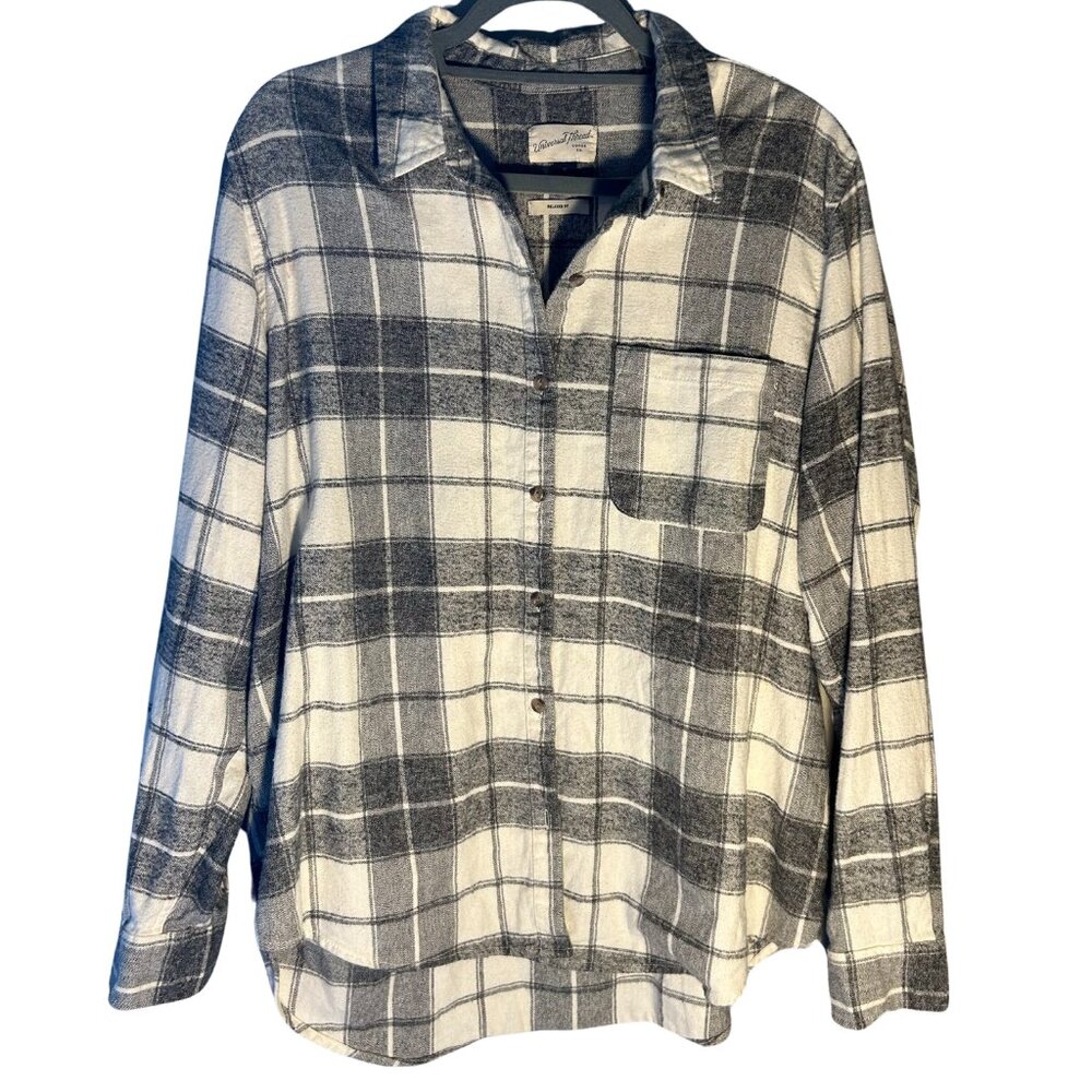 Universal Thread Black and White Cotton Flannel Women's XL